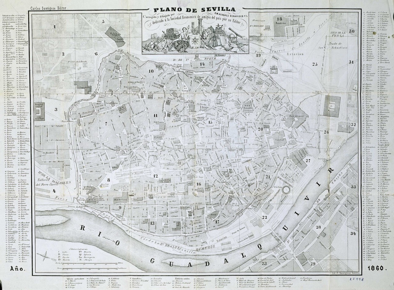 Plano de Sevilla de 1860